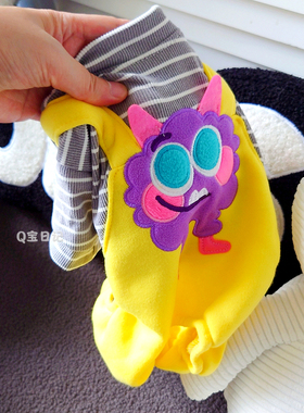 【紫色小怪兽】四脚宠物比熊雪纳瑞泰迪狗狗衣服春秋装背带装