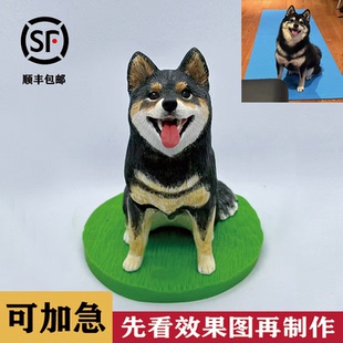 宠物摆件去世狗狗猫咪纪念礼物软陶手工仿真公仔玩偶模型照片定制