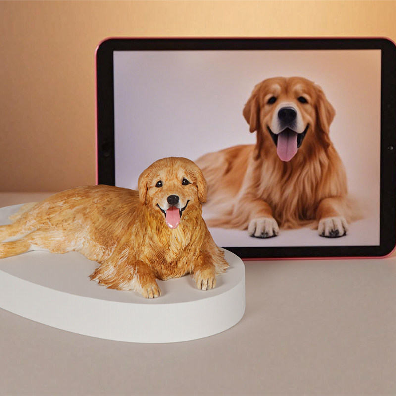 宠物摆件手工软陶照片定制猫猫狗狗公仔玩偶模型去世纪念品送礼