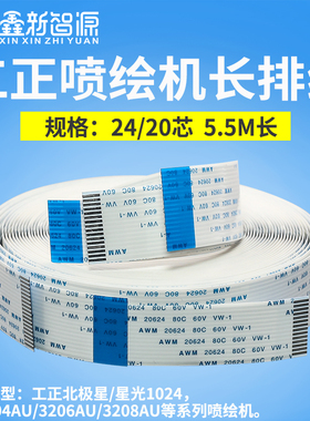 工正3204AU北极星24/20芯长数据线 20P喷绘机数据线星光小车长线