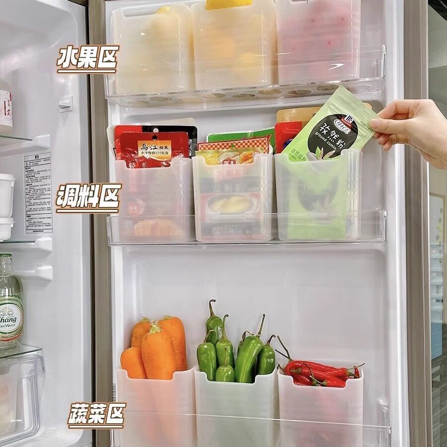 冰箱侧门收纳盒分装整理神器内侧保鲜食品级侧面储物门上盒子厨房