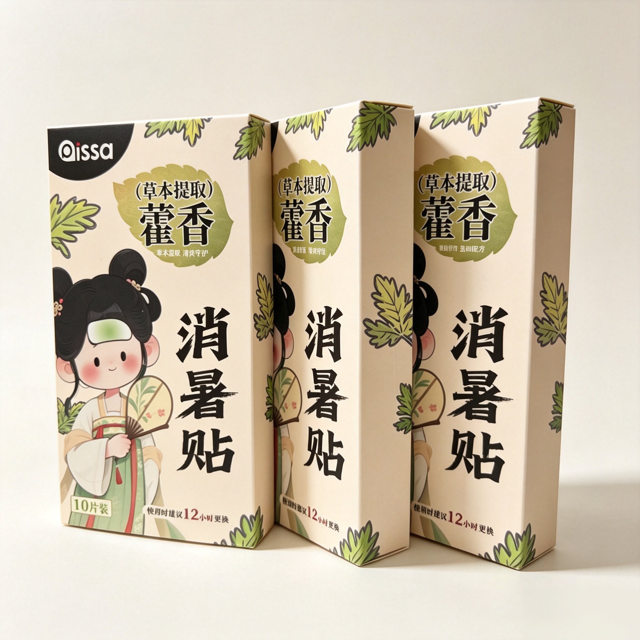 藿香冰凉贴降温神器户外夏天防中暑学生宿舍冷冰爽清凉贴散热冰贴