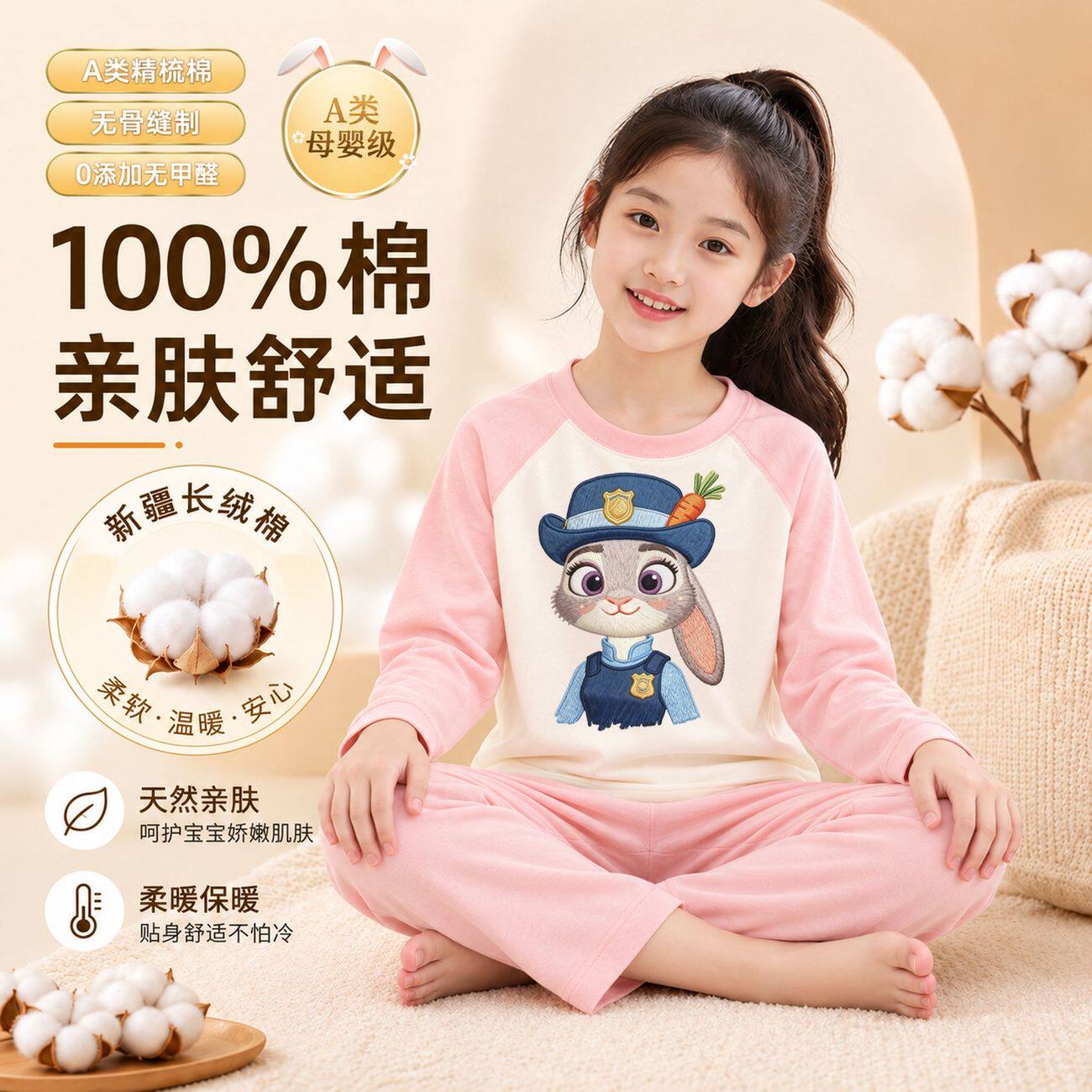 朱迪尼克女童秋冬新疆纯
