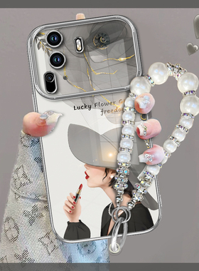 适用于opporeno11手机壳reno11pro保护套reno10小众10pro文艺ren12硅胶12pro白色花魅力新款潮创意个性带手链
