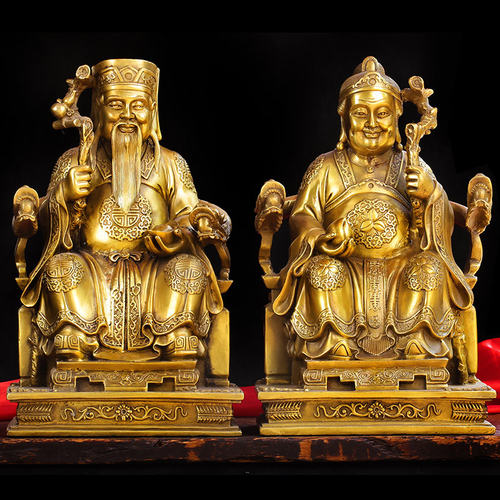 纯铜神像供奉招财摆件土地婆