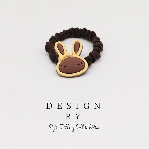 黑色兔子发绳女夏季扎头发圈2025年新款高弹力耐用橡皮筋头绳头饰