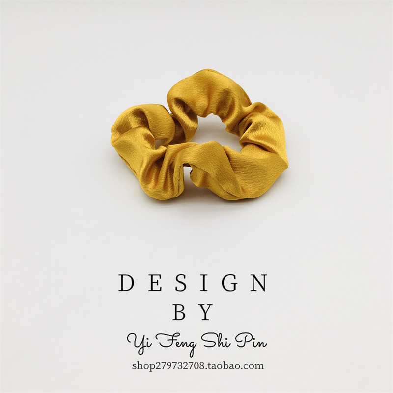 猪大肠圈bm法式大肠发圈ins简约缎面复古肥肠发绳女纯色韩系头绳