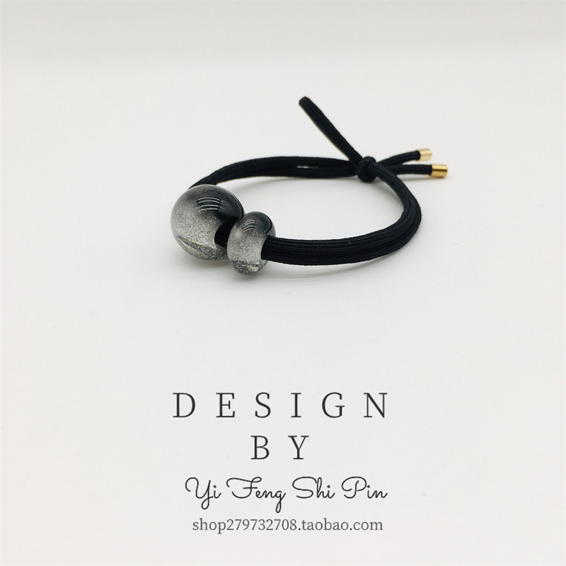 简约气质渐变细闪琉璃珠发绳双股高弹力马尾发圈耐用橡皮筋扎头绳,饰品/流行首饰/时尚饰品新,发饰,淘宝优惠券,粉丝福利购,淘宝优惠卷