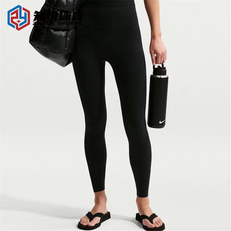 Nike耐克高腰紧身运动长裤女黑色修身瑜伽裤休闲打底裤II5234-010