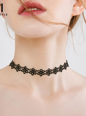 CHOKER花朵复古短款韩国网红项链