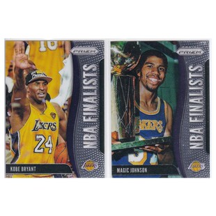 NBA球星卡 科比 魔术师约翰逊 奖杯特卡panini19-20prizm