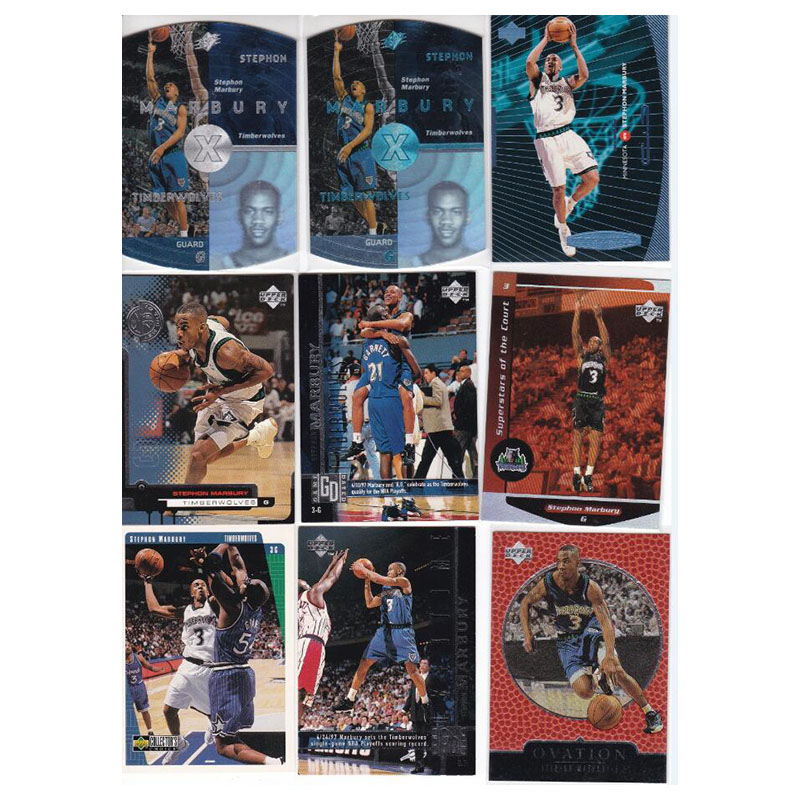 NBA球星卡 斯蒂芬马布里 UD 1998 折射 切割  经典老卡 独狼 球皮