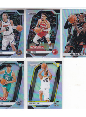 球星卡阿隆戈登特雷杨艾弗森萨隆科迪威廉姆斯银折射24-25prizm