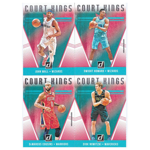 NBA球星卡 沃尔霍华德考辛斯诺维斯基油画特卡panini18-19donruss