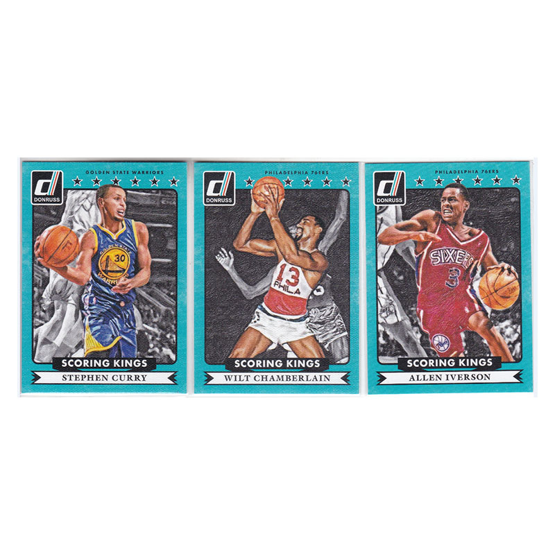 球星卡斯蒂芬库里张伯伦艾弗森油画特卡帕尼尼14-15donruss