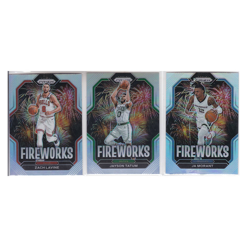 球星卡 拉文 塔图姆 莫兰特 fireworks银折射帕尼尼22-23prizm