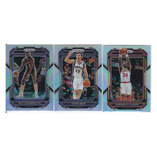 球星卡 张伯伦 纳什 奥拉朱旺 银折射 帕尼尼22-23prizm