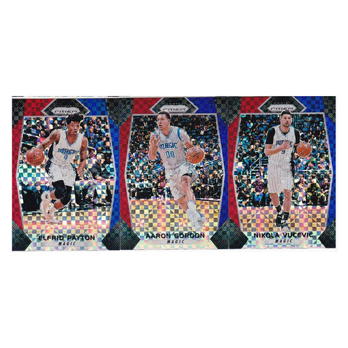 NBA球星卡 小佩顿 阿隆戈登 武切维奇格子折帕尼尼17-18prizm