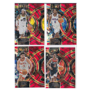 球星卡克拉克森马克西申京乔丹普尔红碎冰折射帕尼尼23-24select