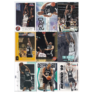 NBA球星卡 蒂姆邓肯 折射卡 fleer 2000