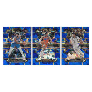 球星卡恩比德 杰伦威廉姆斯 约翰逊蓝碎冰折射帕尼尼23-24select