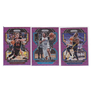 球星卡马尔卡宁 科尔安东尼 德雷蒙德格林紫折射帕尼尼21-22prizm