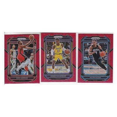 球星卡埃里克戈登 施罗德 萨格斯 红波纹折射帕尼尼22-23prizm