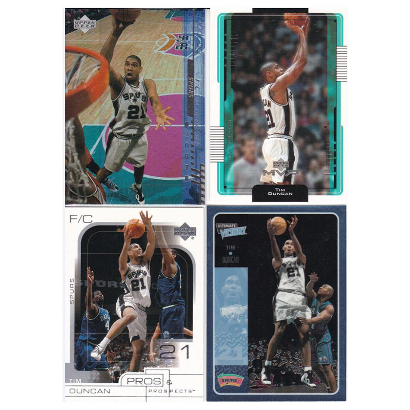 NBA球星卡 蒂姆邓肯 UD 2001 经典老卡马刺退役纪念 折射