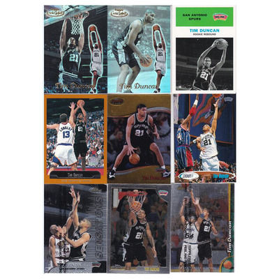 NBA球星卡 蒂姆邓肯topps 1999 经典老卡马刺退役纪念 折射