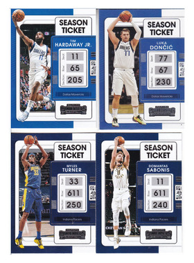 球星卡 蒂姆哈达威东契奇特纳萨博尼斯 帕尼尼21-22contenders