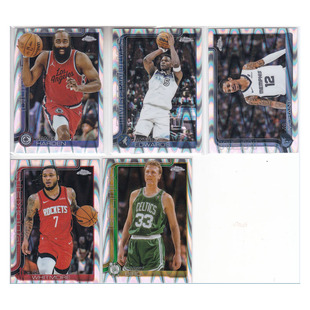 球星卡哈登爱德华兹莫兰特惠特莫尔伯德变形虫折topps2025Chrome