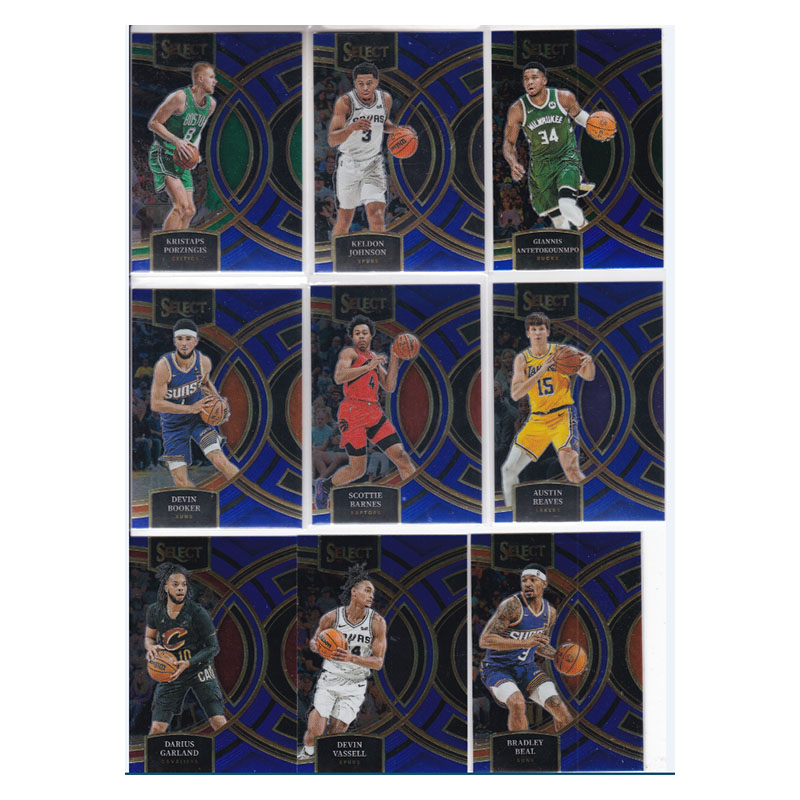 球星卡波神字母哥德文布克巴恩里弗斯加兰比尔蓝23-24select凑套