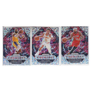 球星卡勒布朗詹姆斯 特雷杨 英格拉姆 泡泡折射帕尼尼20-21prizm