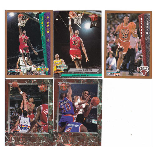 NBA球星卡经典老卡斯科特皮蓬1992-1993fleer退役纪念名人堂