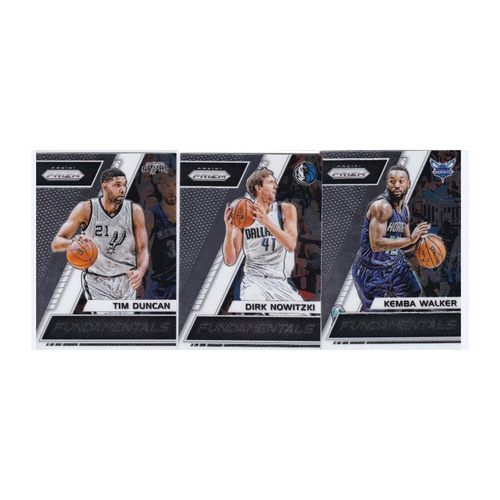 NBA球星卡panini17-18prizm 蒂姆邓肯 诺维斯基 肯巴沃克