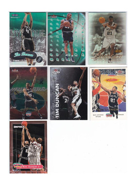 NBA球星卡 蒂姆邓肯fleer 2000折射 经典老卡马刺退役纪念