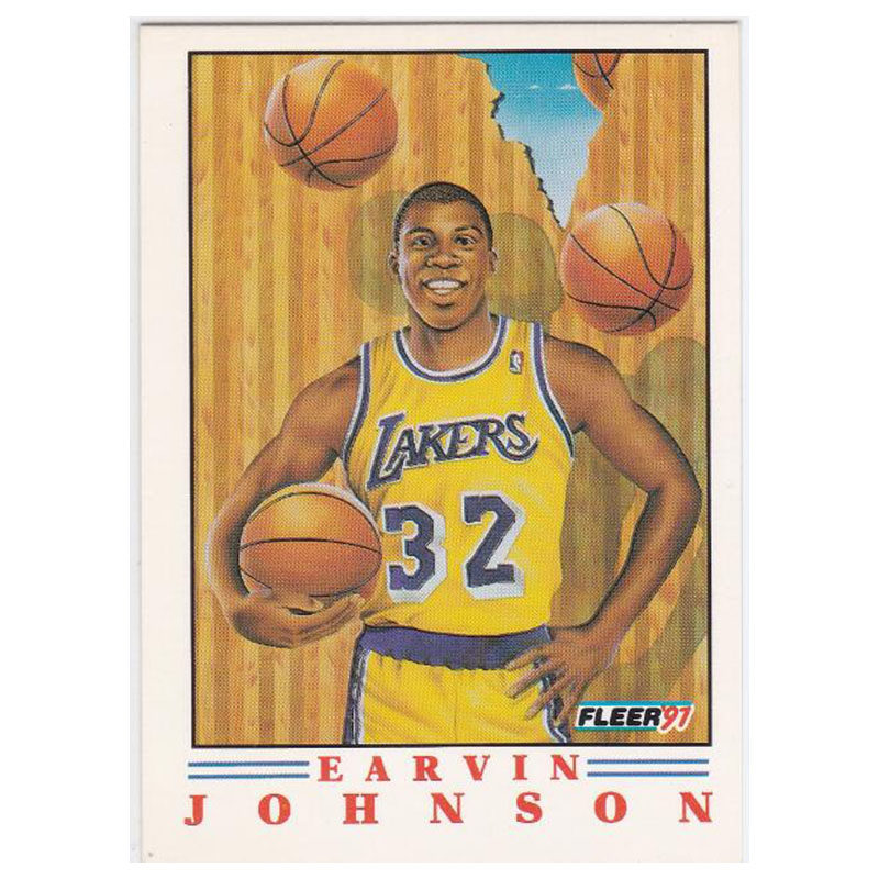 nba球星卡 fleer 1991 魔术师 埃尔文约翰逊 湖人队 漫画卡