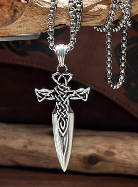维京奥丁许愿之枪吊坠项链男