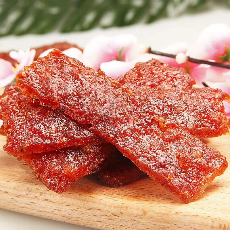 广州猪肉干蜜汁味XO酱炭烧味猪肉脯手撕猪肉干独立装零食特产美食