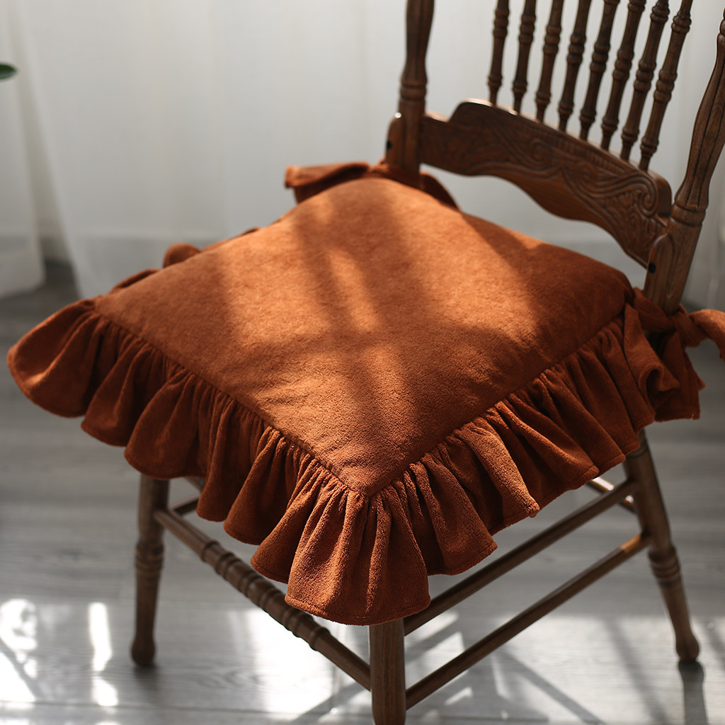 海岚岚新款椅垫座垫氛围感防滑椅子餐椅垫法式荷叶边坐垫可拆洗,居家布艺,椅垫,淘宝优惠券,粉丝福利购,淘宝优惠卷