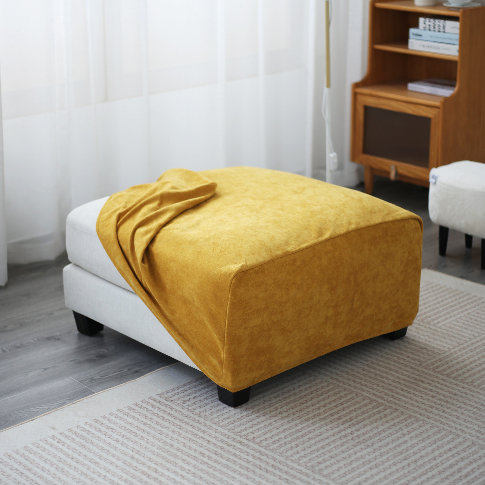 全包防滑雪尼尔沙发方榻套订做北欧加厚布艺保护冬季方踏脚踏套罩,居家布艺,沙发套,淘宝优惠券,粉丝福利购,淘宝优惠卷