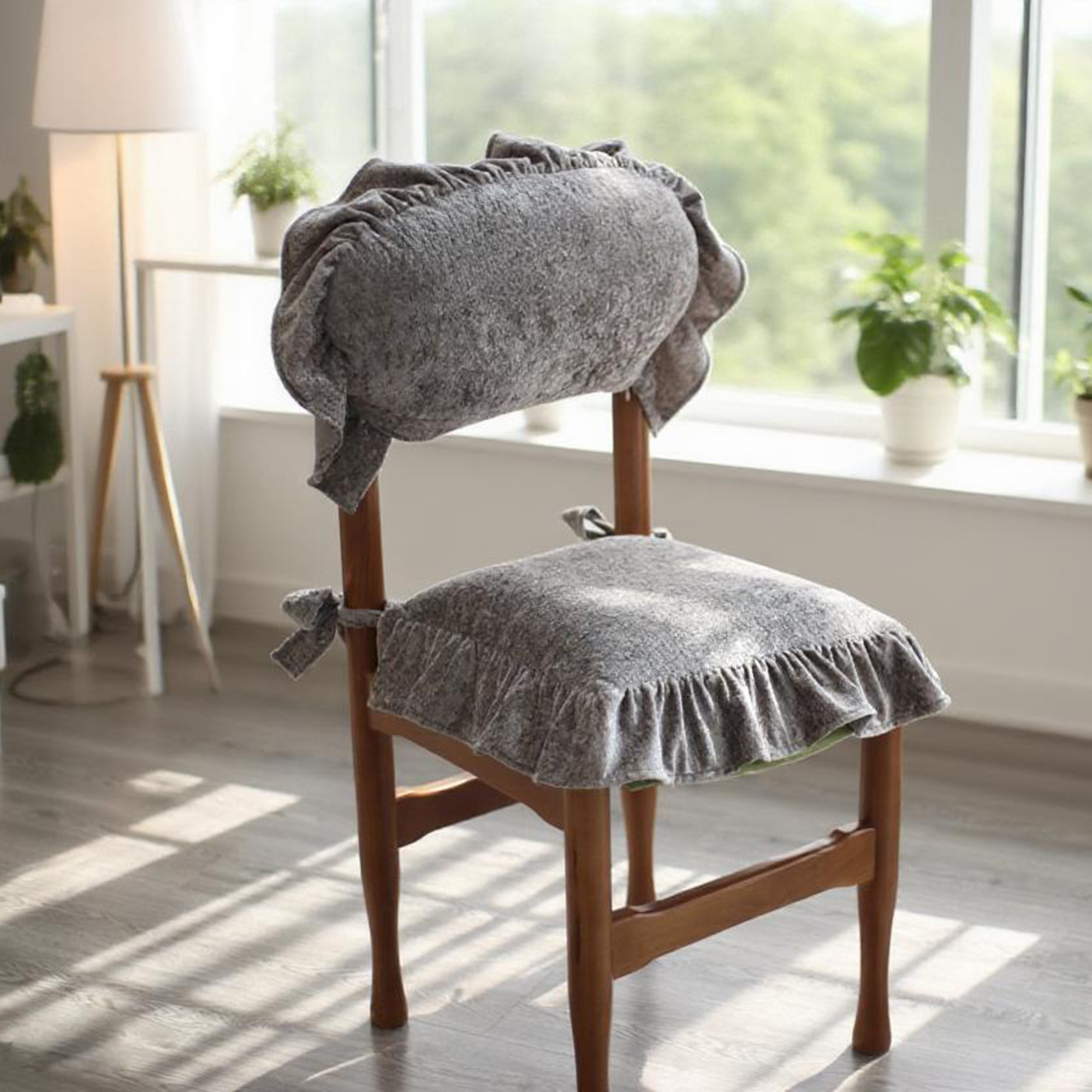 椅子坐垫餐椅背靠垫套装家用秋冬加厚通用座椅垫子透气靠背可拆洗