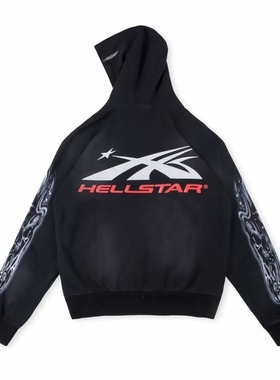Hellstar flare black flame pants hoodie 欧美男女卫衣