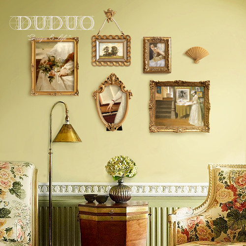 法式复古宫廷装饰画组合客厅