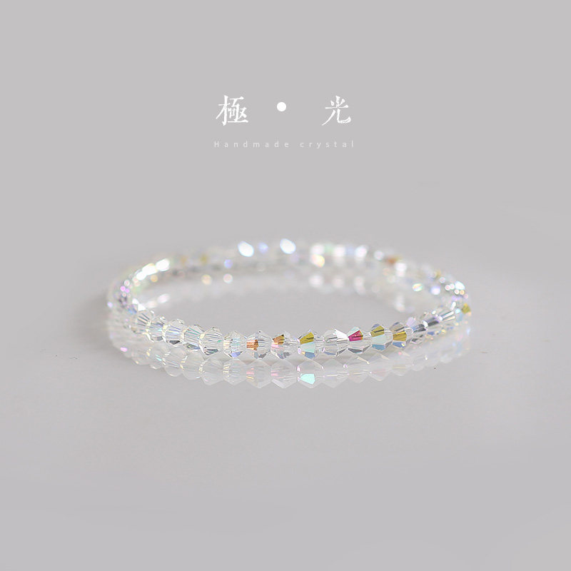 正品极细施h家水晶手链女款手串小众轻奢质感叠戴简约精致高级感 - 实物图