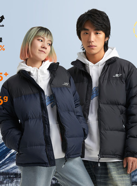 WCC x JRs冬季保暖加厚羽绒服男女款运动户外短款面包情侣外套潮