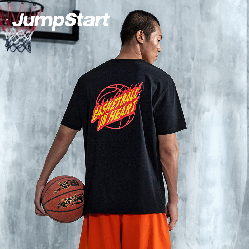 JRS Burning Basketball Printed T-shirt summer New products jacket leisure time Easy half sleeve Trend Tein the Men's clothing, T-shirt  category - from Buy2taobao.com to provide professional Taobao agent buy service