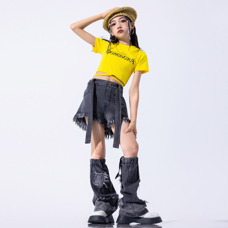 爵士舞女童服装潮酷时髦个性儿童T台走秀潮服jazz少儿演出服女团