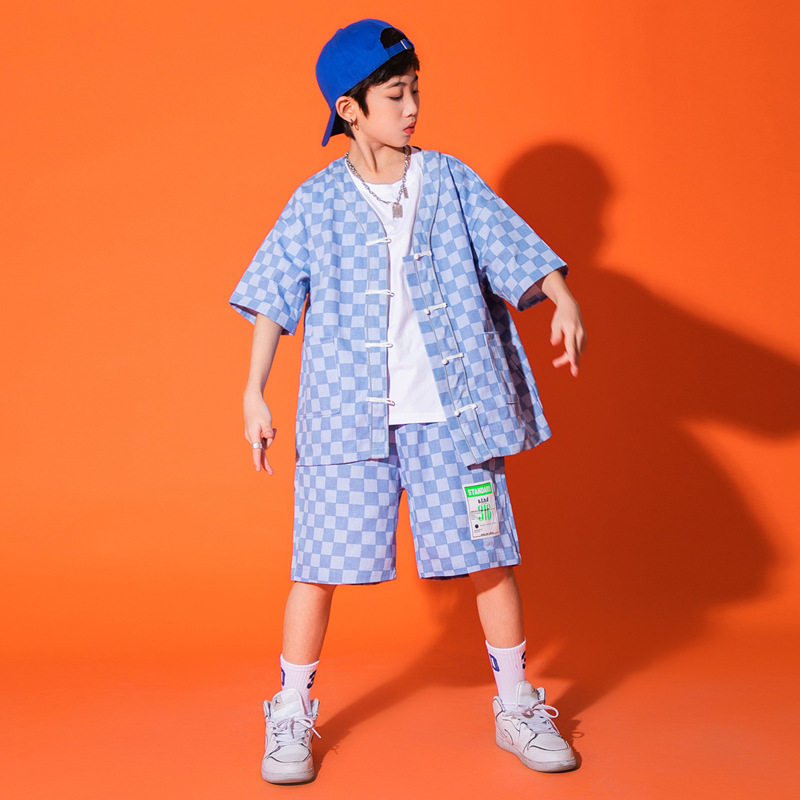 六一儿童街舞潮装男童hiphop潮牌套装女童爵士服装走秀啦啦演出服