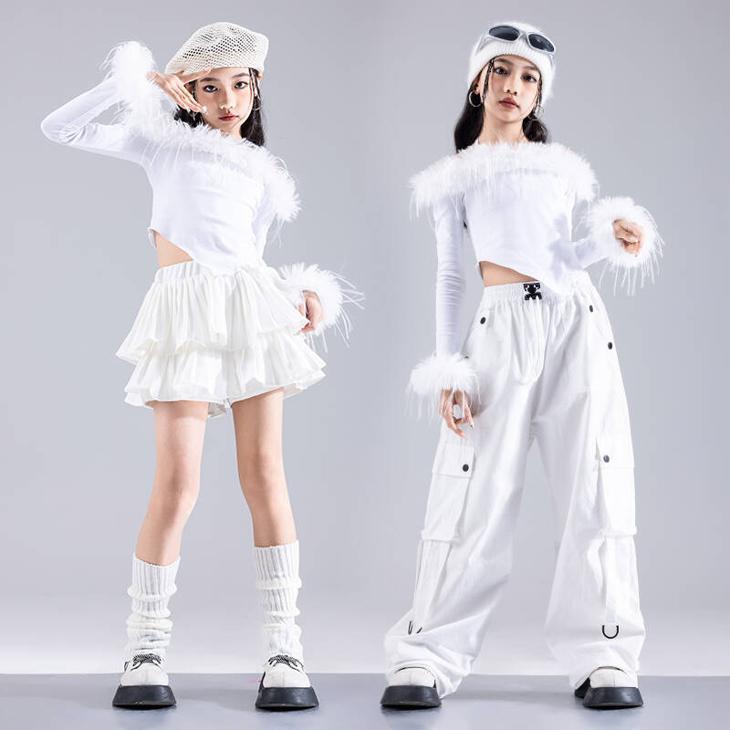 爵士舞服装女童潮酷时髦秋冬儿童走秀潮服个性舞蹈表演少儿演出服